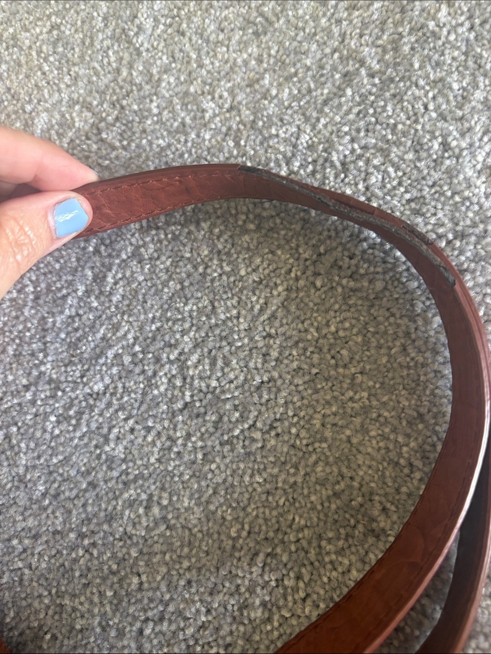 Elegant Embossed Shoulder Bag - Tan - Picture 7 of 8